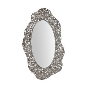 Espejo metal plateado 42x3x74 cm