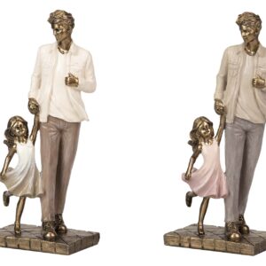 Padre con niña resina surtidos 11x8x26 cm