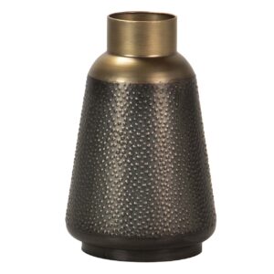 Jarrón metal marrón 25x25x40 cm