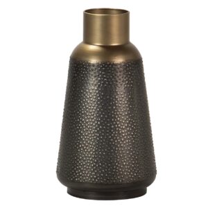 Jarrón metal marrón 25x25x47 cm