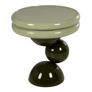 Mesa auxiliar metal verde 53x53x56 cm