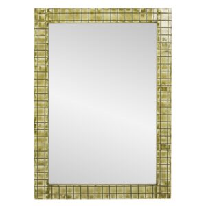 Espejo metal rectangular verde 72x4x102 cm