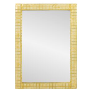 Espejo metal rectangular amarillo 72x4x102 cm