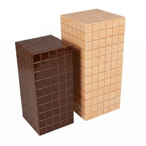 Set 2 pedestales 36x36x80 31x31x66 cm
