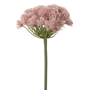 Flor allium poliéster rosa 15x15x65 cm