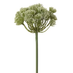 Flor allium poliéster blanca 20x20x65 cm