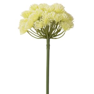 Flor allium poliéster blanca 15x15x65 cm
