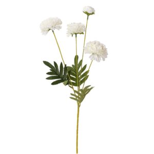 Flores rosas poliéster blanca 20x20x62 cm