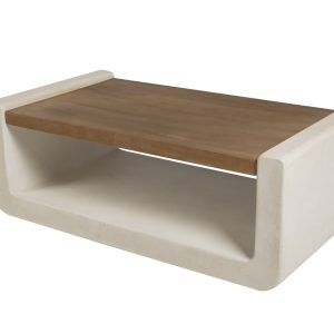 Mesa centro MDF pino blanco natural 110x60x40,5 cm