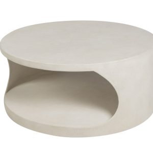 Mesa centro MDF blanca 80x80x36 cm