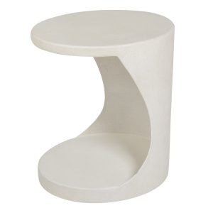 Mesa auxiliar MDF blanca 48x40x55 cm