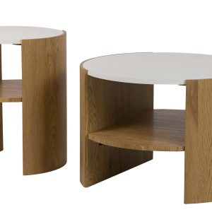 Set 2 mesas MDF 60x60x40 / 40x40x48 cm