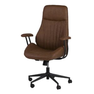 Silla escritorio regulable marrón 71x65x112/120 cm