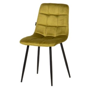 Silla metal velvet verde 48x56x80 cm