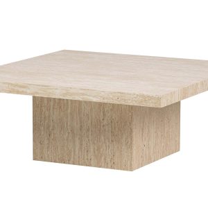 Mesa de centro MDF marrón 80x80x32 cm