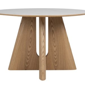 Mesa de comedor cerámica MDF 120x120x75 cm