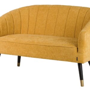 Sofa chenilla amarillo 129x72x80 cm