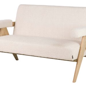 Sofa boucle blanco 134x76x85 cm