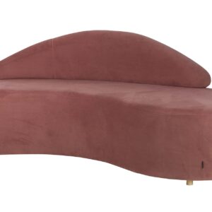 Sofa velvet rosa 195x84x76 cm