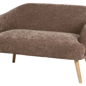 Sofa chenilla marrón 131x72x79 cm