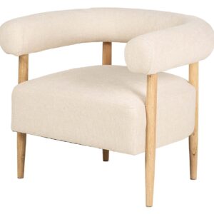 Sillon chenilla blanco 82x67x70 cm