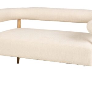 Sofa chenilla blanco 143x67x70 cm