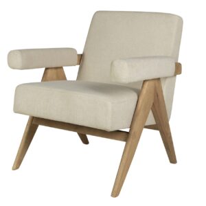 Sillon chenilla blanco 74x76x85 cm