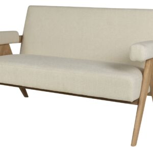 Sofa chenilla blanco 134x76x85 cm