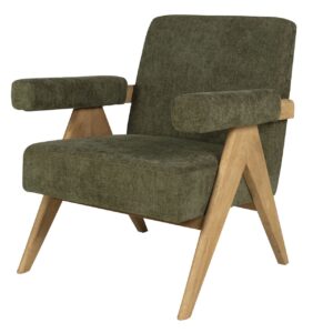 Sillon chenilla verde 74x76x85 cm