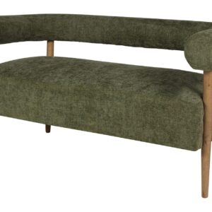 Sofa chenilla verde 143x67x70 cm