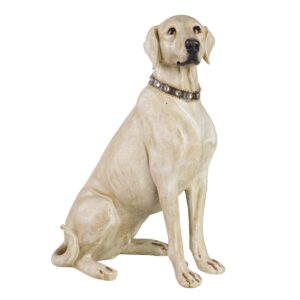 Figura perro labrador resina beige 20x29x40 cm