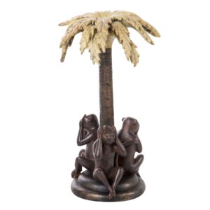 Candelabro monos resina 22x21x37 cm