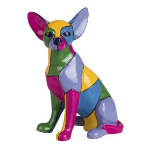 Figura perro chihuahua cemento 18x12x24 cm