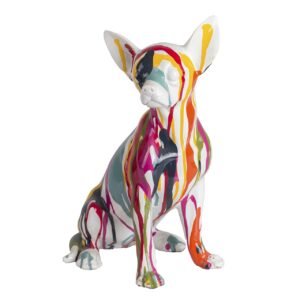 Figura perro chihuahua resina 15x13x26 cm