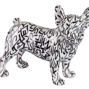 Figura perro bulldog frances resina 24x12x22 cm