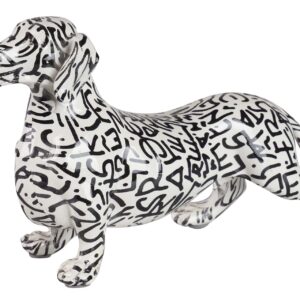 Figura perro teckel resina 28x10x17 cm