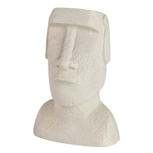 Figura moai cemento blanco 17x11x26 cm