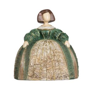 Figura menina resina verde 23x13x24 cm