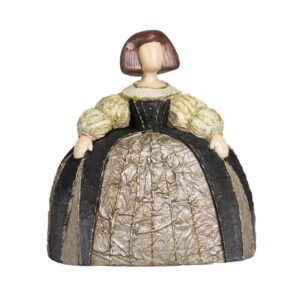 Figura menina resina verde 23x13x24 cm