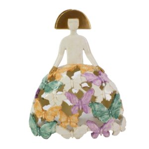 Figura menina resina multicolor 20x11x23 cm