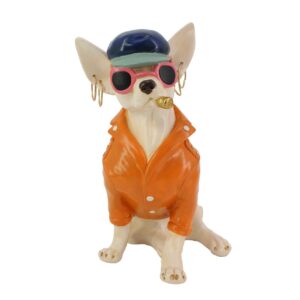 Figura chihuahua pendientes gorra 18x13,5x24 cm