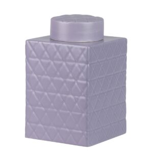 Tibor cerámica morado mate 16x16x26 cm
