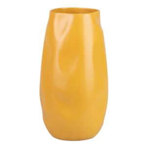 Jarrón cerámica amarillo mate 19x19x36 cm