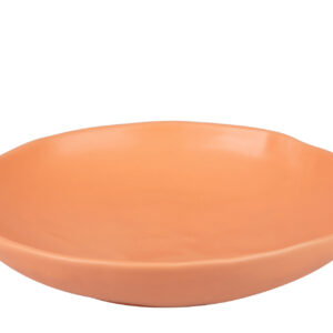 Centro de mesa cerámica naranja 36x36x8 cm