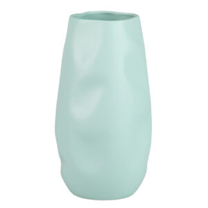 Jarrón cerámica azul turquesa mate 19x19x36 cm