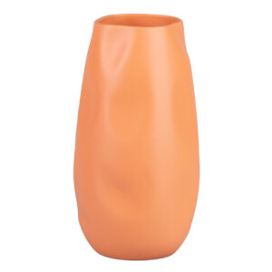Jarrón cerámica naranja mate 19x19x36 cm