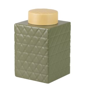 Tibor cerámica verde mate 16x16x26 cm