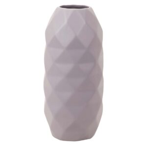 Jarrón cerámica morado mate 17x17x37 cm