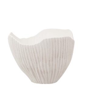 Centro de mesa cerámica blanco 23x21x17 cm