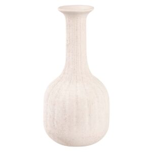 Jarrón cerámica beige 19x19x38 cm